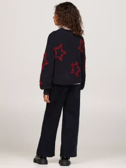 Dzianina*Tommy Hilfiger Sweter O Pudełkowym Kroju DESERT SKY STARS