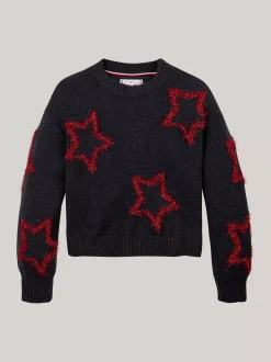 Dzianina*Tommy Hilfiger Sweter O Pudełkowym Kroju DESERT SKY STARS