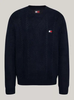 Swetry Z Okrągłym Dekoltem|Swetry*Tommy Hilfiger Sweter O Wąskim Kroju Z Okrągłym Dekoltem DARK NIGHT NAVY
