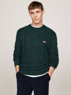 Swetry Z Okrągłym Dekoltem|Swetry*Tommy Hilfiger Sweter O Wąskim Kroju Z Okrągłym Dekoltem DEEP SEAWATER