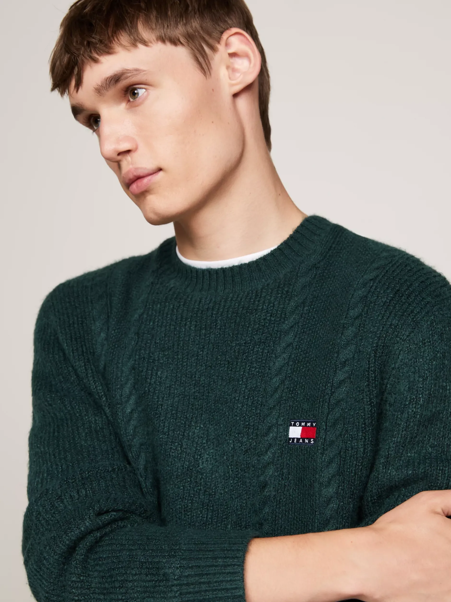 Swetry Z Okrągłym Dekoltem|Swetry*Tommy Hilfiger Sweter O Wąskim Kroju Z Okrągłym Dekoltem DEEP SEAWATER