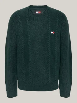 Swetry Z Okrągłym Dekoltem|Swetry*Tommy Hilfiger Sweter O Wąskim Kroju Z Okrągłym Dekoltem DEEP SEAWATER