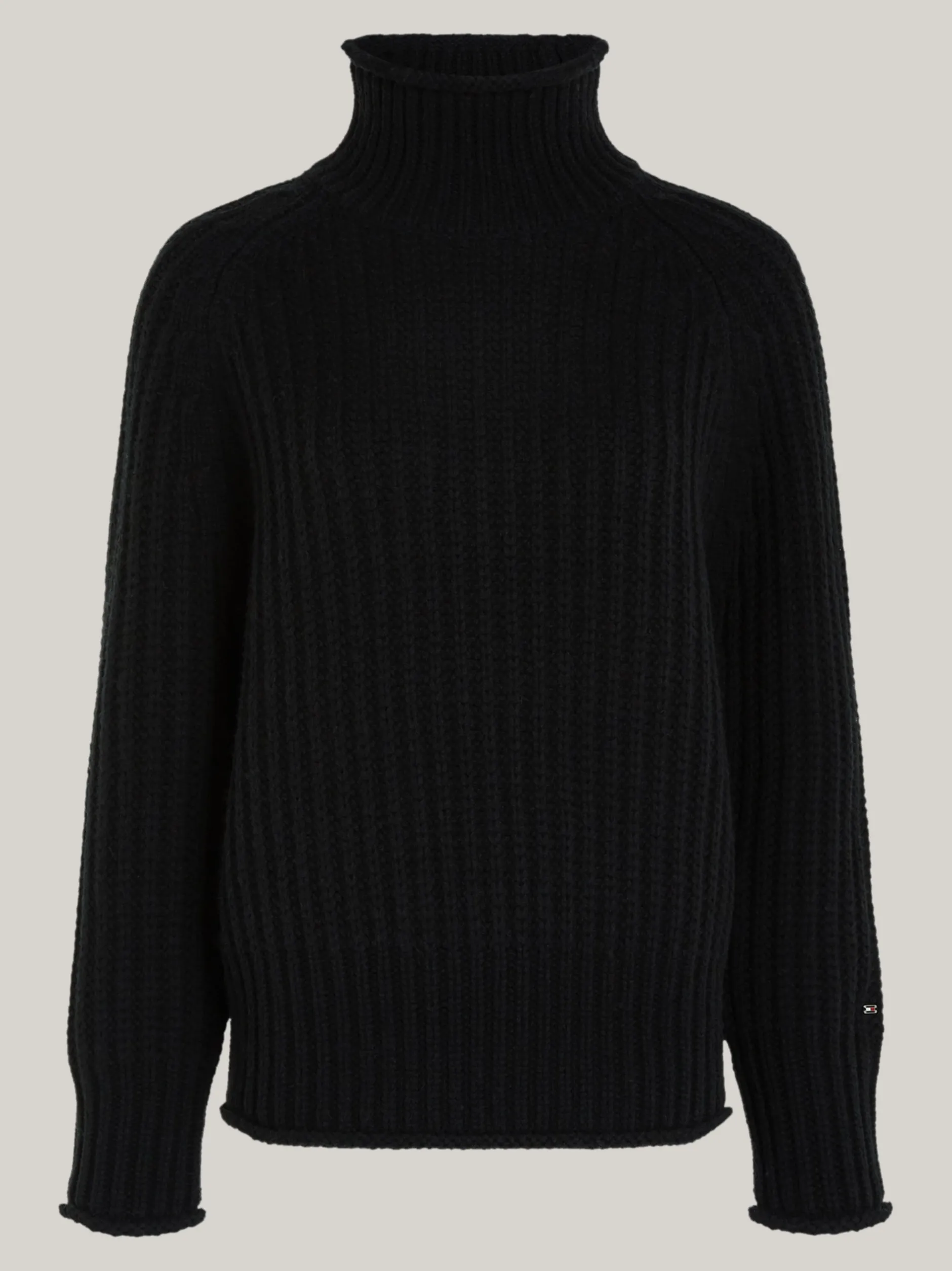 Swetry|Dzianina*Tommy Hilfiger Sweter Oversize O Splocie Kardiganowym BLACK