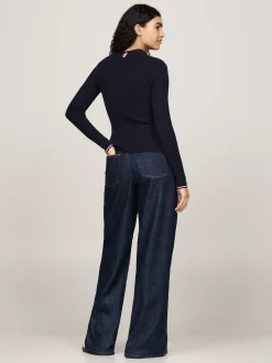 Swetry|Dzianina*Tommy Hilfiger Sweter Polo O Wąskim Kroju Z Kaszmirem DESERT SKY