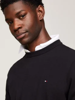 Swetry Z Okrągłym Dekoltem|Swetry*Tommy Hilfiger Sweter Z Bawełny 1985 Collection BLACK