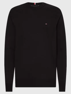 Swetry Z Okrągłym Dekoltem|Swetry*Tommy Hilfiger Sweter Z Bawełny 1985 Collection BLACK
