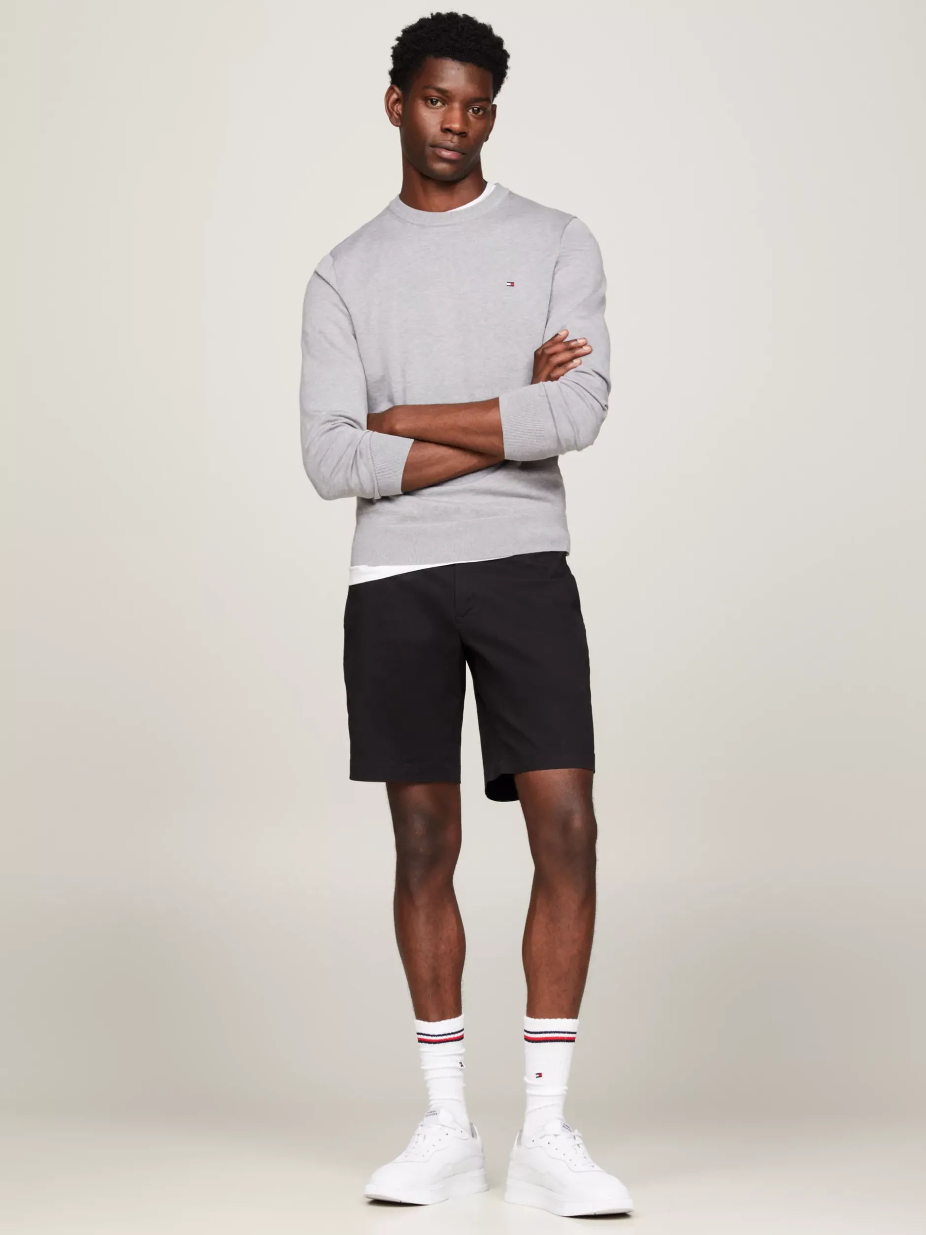 Swetry Z Okrągłym Dekoltem|Swetry*Tommy Hilfiger Sweter Z Bawełny 1985 Collection MEDIUM GREY HEATHER