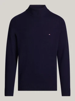 Swetry Z Golfem|Swetry*Tommy Hilfiger Sweter Z Czystej Wełny Z Golfem DESERT SKY
