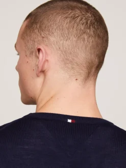 Swetry Z Okrągłym Dekoltem|Swetry*Tommy Hilfiger Sweter Z Delikatnej Wełny Z Merynosa DESERT SKY