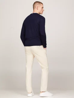 Swetry Z Okrągłym Dekoltem|Swetry*Tommy Hilfiger Sweter Z Delikatnej Wełny Z Merynosa DESERT SKY