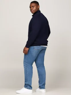Sweter Z Zamkiem|Swetry*Tommy Hilfiger Sweter Z Dodatkiem Kaszmiru Z Kolekcji Plus DESERT SKY