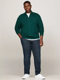 Kardigany|Swetry*Tommy Hilfiger Sweter Z Dodatkiem Kaszmiru Z Kolekcji Plus ORNAMENTAL GREEN HEATHER