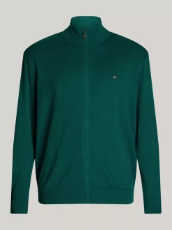 Kardigany|Swetry*Tommy Hilfiger Sweter Z Dodatkiem Kaszmiru Z Kolekcji Plus ORNAMENTAL GREEN HEATHER