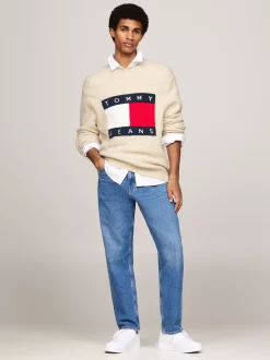 Swetry Z Okrągłym Dekoltem|Swetry*Tommy Hilfiger Sweter Z Dzianiny Melanżowej Z Domieszką Wełny NEWSPRINT MELANGE