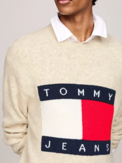 Swetry Z Okrągłym Dekoltem|Swetry*Tommy Hilfiger Sweter Z Dzianiny Melanżowej Z Domieszką Wełny NEWSPRINT MELANGE
