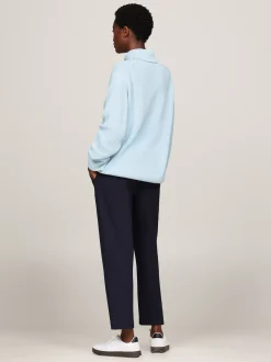 Swetry Z Golfem|Swetry*Tommy Hilfiger Sweter Z Golfem O Luźnym Kroju BREEZY BLUE