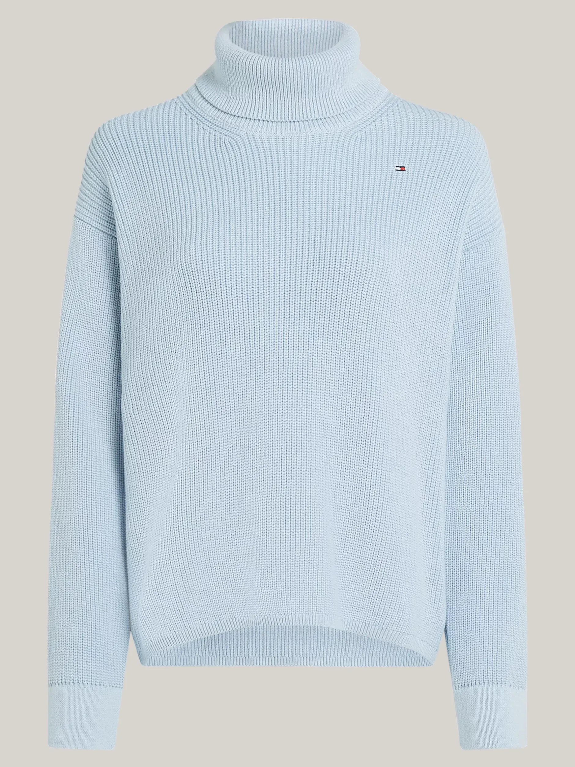 Swetry Z Golfem|Swetry*Tommy Hilfiger Sweter Z Golfem O Luźnym Kroju BREEZY BLUE