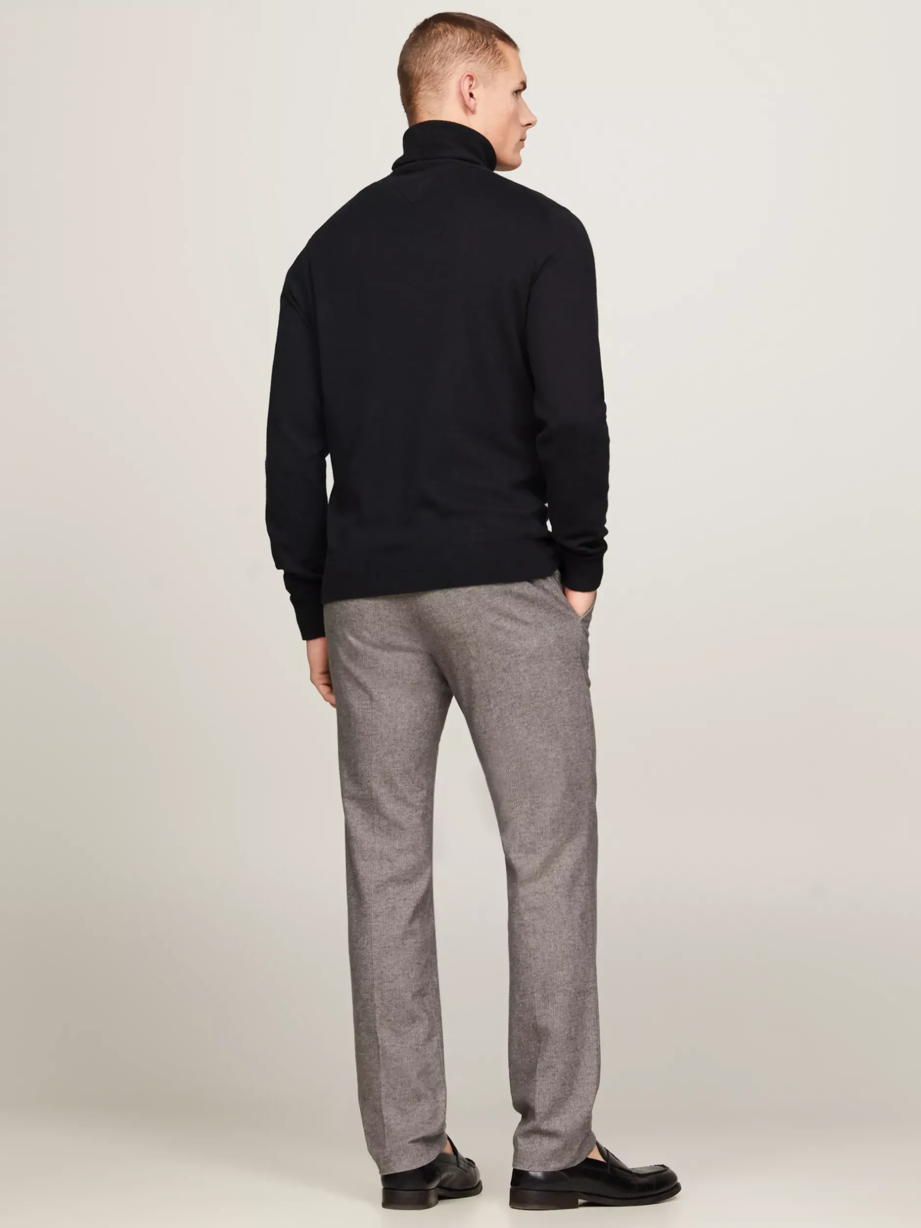 Swetry Z Golfem|Swetry*Tommy Hilfiger Sweter Z Golfem Z Domieszką Kaszmiru BLACK