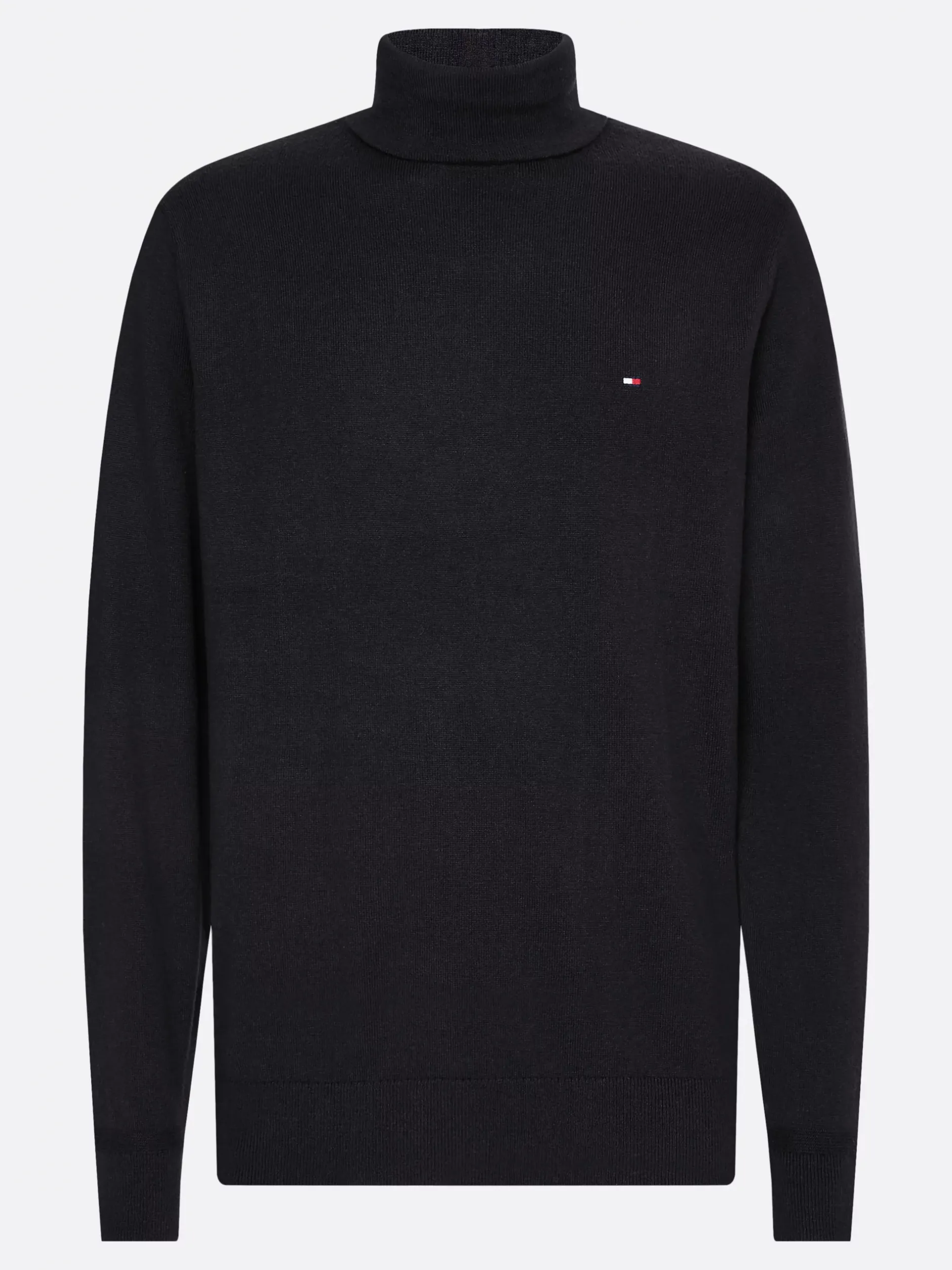 Swetry Z Golfem|Swetry*Tommy Hilfiger Sweter Z Golfem Z Domieszką Kaszmiru BLACK
