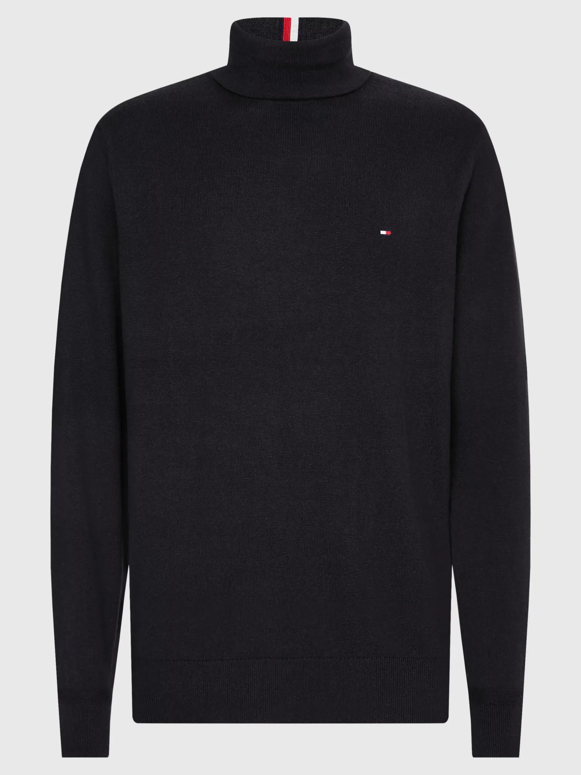 Swetry Z Golfem|Swetry*Tommy Hilfiger Sweter Z Golfem Z Domieszką Kaszmiru BLACK