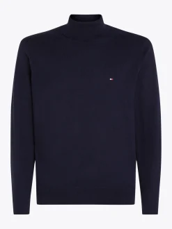 Swetry Z Golfem|Swetry*Tommy Hilfiger Sweter Z Golfem Z Domieszką Kaszmiru DESERT SKY