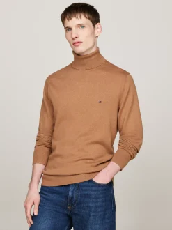 Swetry Z Golfem|Swetry*Tommy Hilfiger Sweter Z Golfem Z Domieszką Kaszmiru SAFARI CANVAS