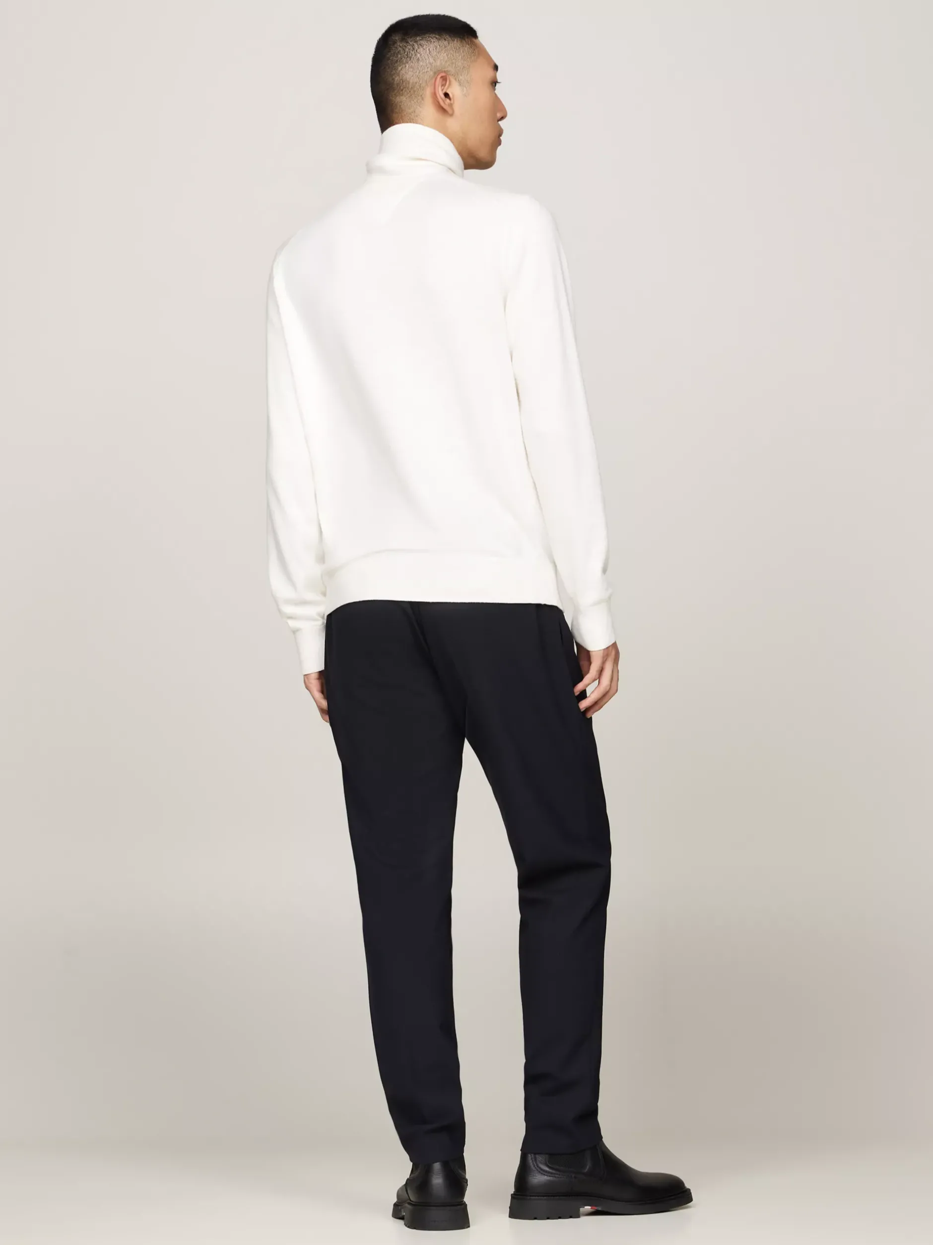 Swetry Z Golfem|Swetry*Tommy Hilfiger Sweter Z Golfem Z Domieszką Kaszmiru IVORY