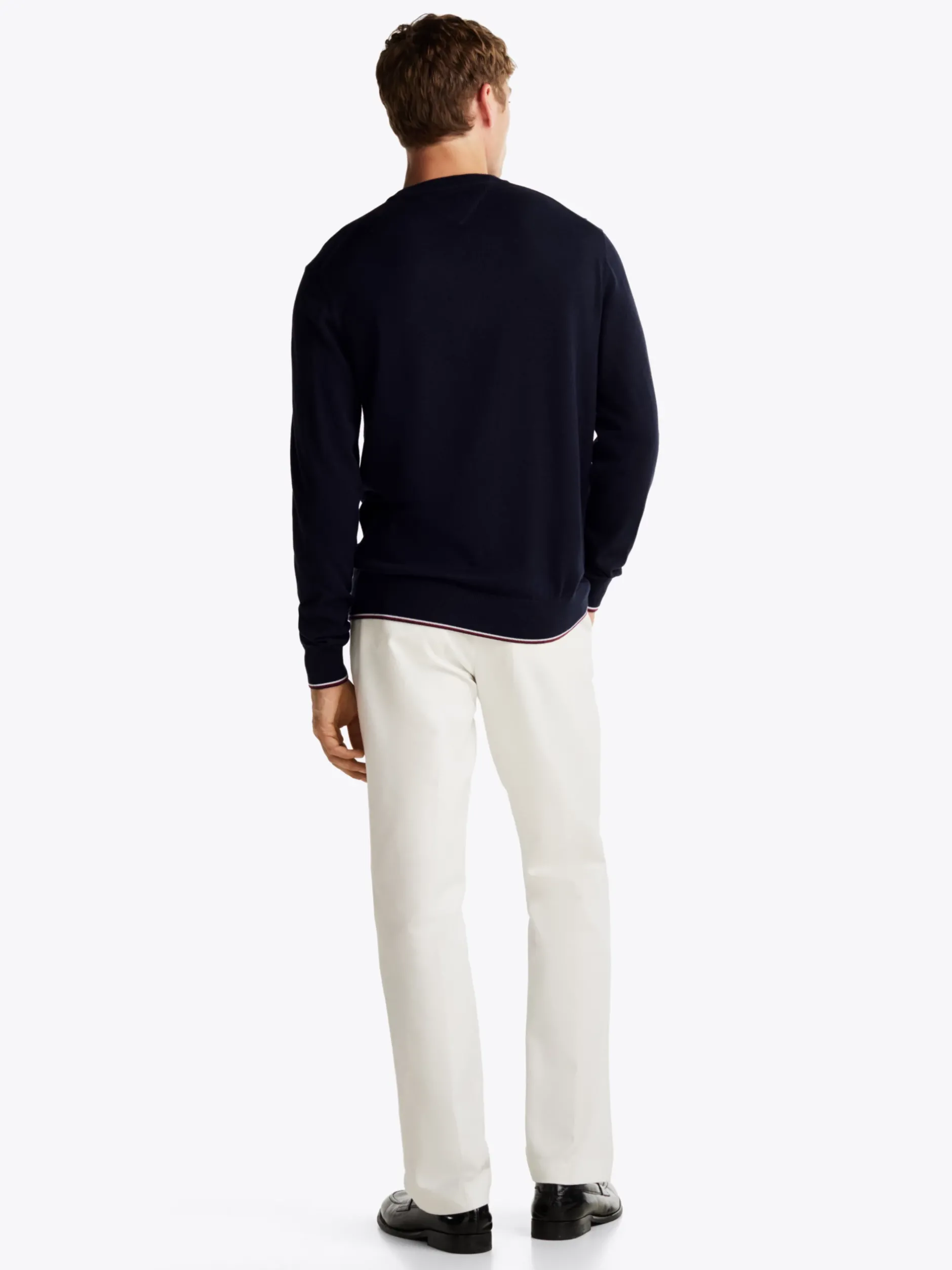 Swetry Z Okrągłym Dekoltem|Swetry*Tommy Hilfiger Sweter Z Jedwabiu Z Okrągłym Dekoltem DESERT SKY