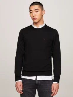 Swetry Z Okrągłym Dekoltem|Swetry*Tommy Hilfiger Sweter Z Kaszmirem BLACK