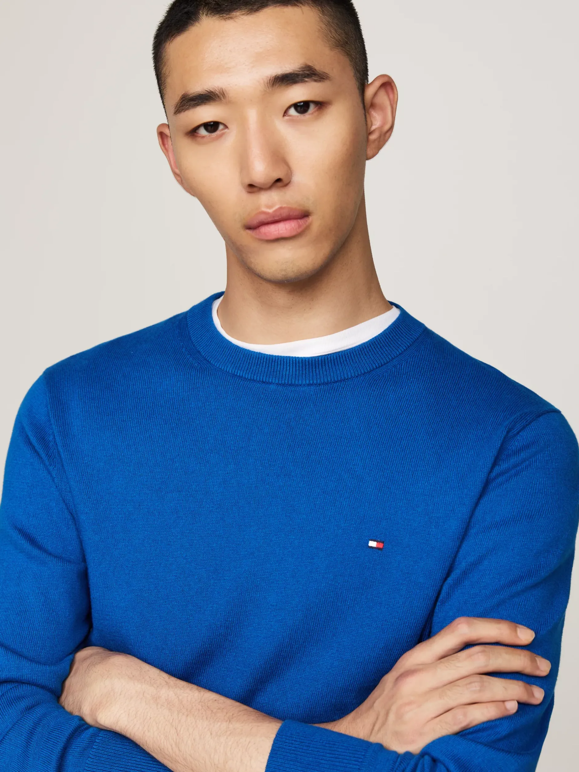 Swetry Z Okrągłym Dekoltem|Swetry*Tommy Hilfiger Sweter Z Kaszmirem VIBRANT INDIGO