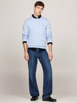 Swetry Z Okrągłym Dekoltem|Swetry*Tommy Hilfiger Sweter Z Kaszmirem VESSEL BLUE HEATHER