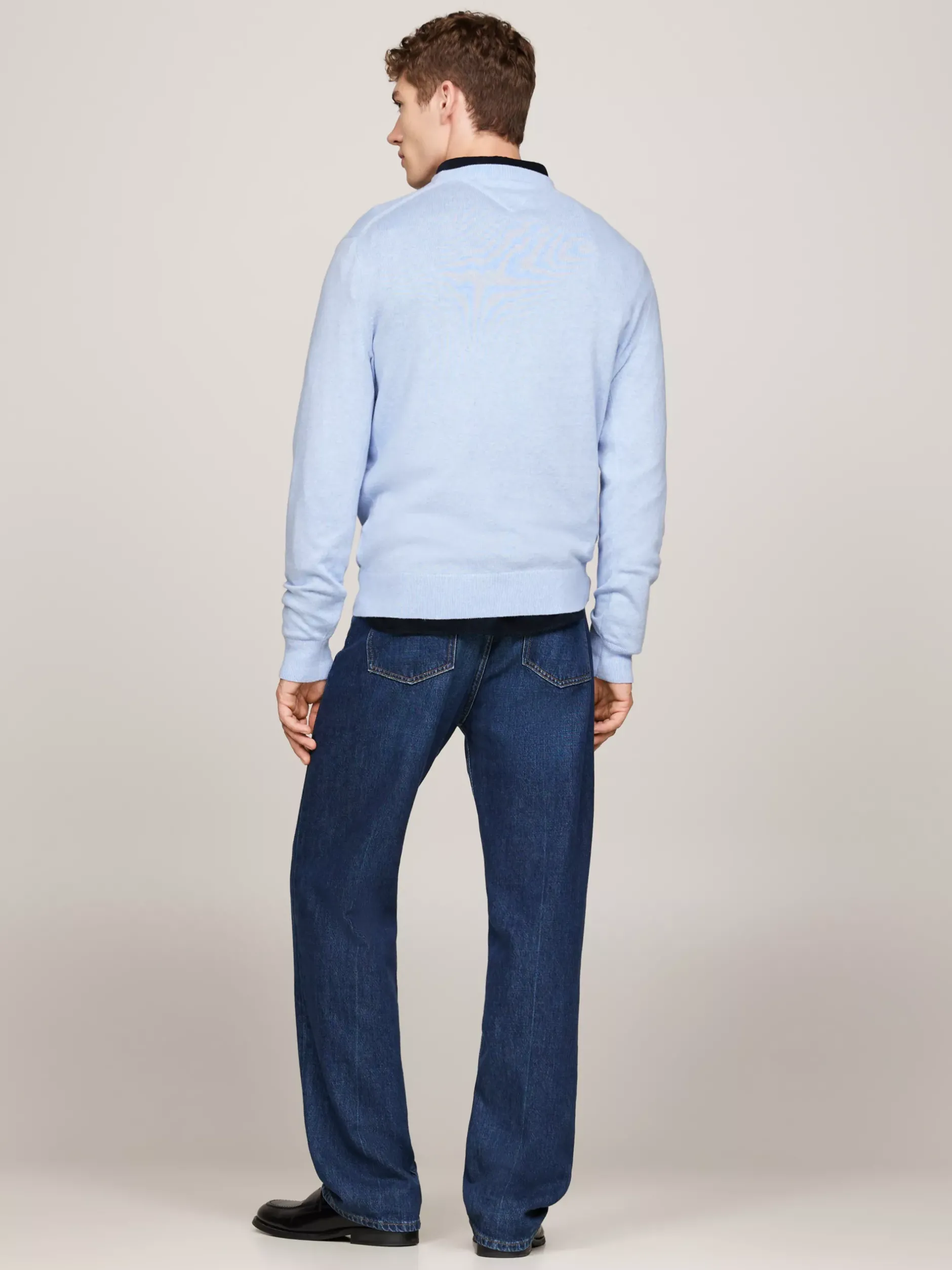 Swetry Z Okrągłym Dekoltem|Swetry*Tommy Hilfiger Sweter Z Kaszmirem VESSEL BLUE HEATHER