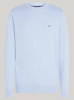 Swetry Z Okrągłym Dekoltem|Swetry*Tommy Hilfiger Sweter Z Kaszmirem VESSEL BLUE HEATHER