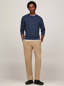 Swetry Z Okrągłym Dekoltem|Swetry*Tommy Hilfiger Sweter Z Kaszmirem AEGEAN SEA HEATHER