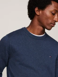 Swetry Z Okrągłym Dekoltem|Swetry*Tommy Hilfiger Sweter Z Kaszmirem AEGEAN SEA HEATHER