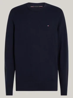 Swetry Z Okrągłym Dekoltem|Swetry*Tommy Hilfiger Sweter Z Kaszmirem DESERT SKY