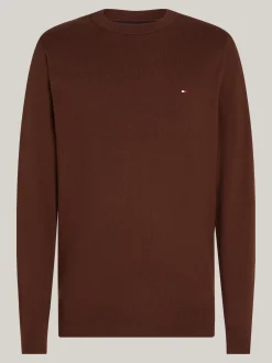 Swetry Z Okrągłym Dekoltem|Swetry*Tommy Hilfiger Sweter Z Kaszmirem LEGACY BROWN