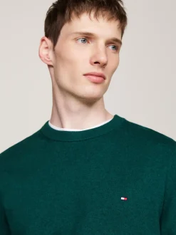 Swetry Z Okrągłym Dekoltem|Swetry*Tommy Hilfiger Sweter Z Kaszmirem ORNAMENTAL GREEN HEATHER