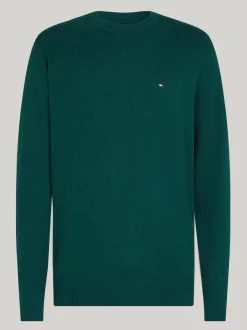 Swetry Z Okrągłym Dekoltem|Swetry*Tommy Hilfiger Sweter Z Kaszmirem ORNAMENTAL GREEN HEATHER