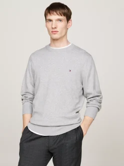 Swetry|Dzianina*Tommy Hilfiger Sweter Z Kaszmirem LIGHT GREY HEATHER