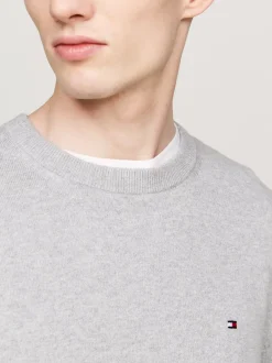 Swetry|Dzianina*Tommy Hilfiger Sweter Z Kaszmirem LIGHT GREY HEATHER