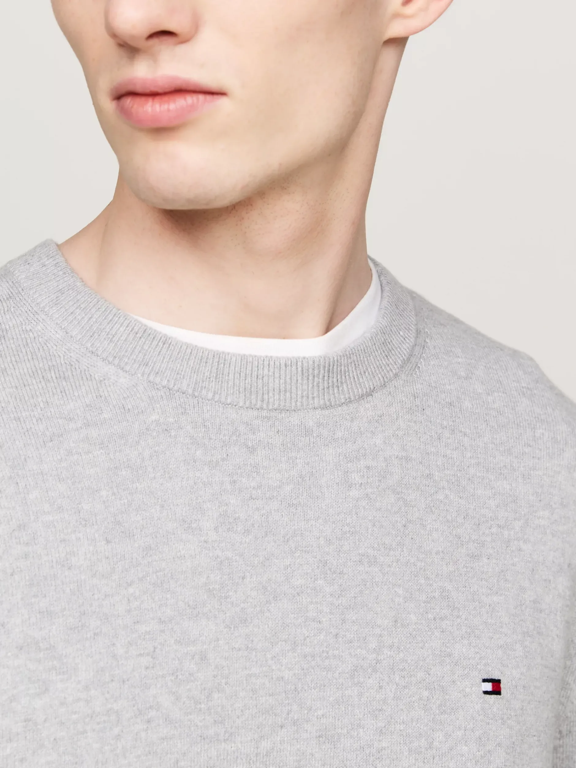 Swetry|Dzianina*Tommy Hilfiger Sweter Z Kaszmirem LIGHT GREY HEATHER