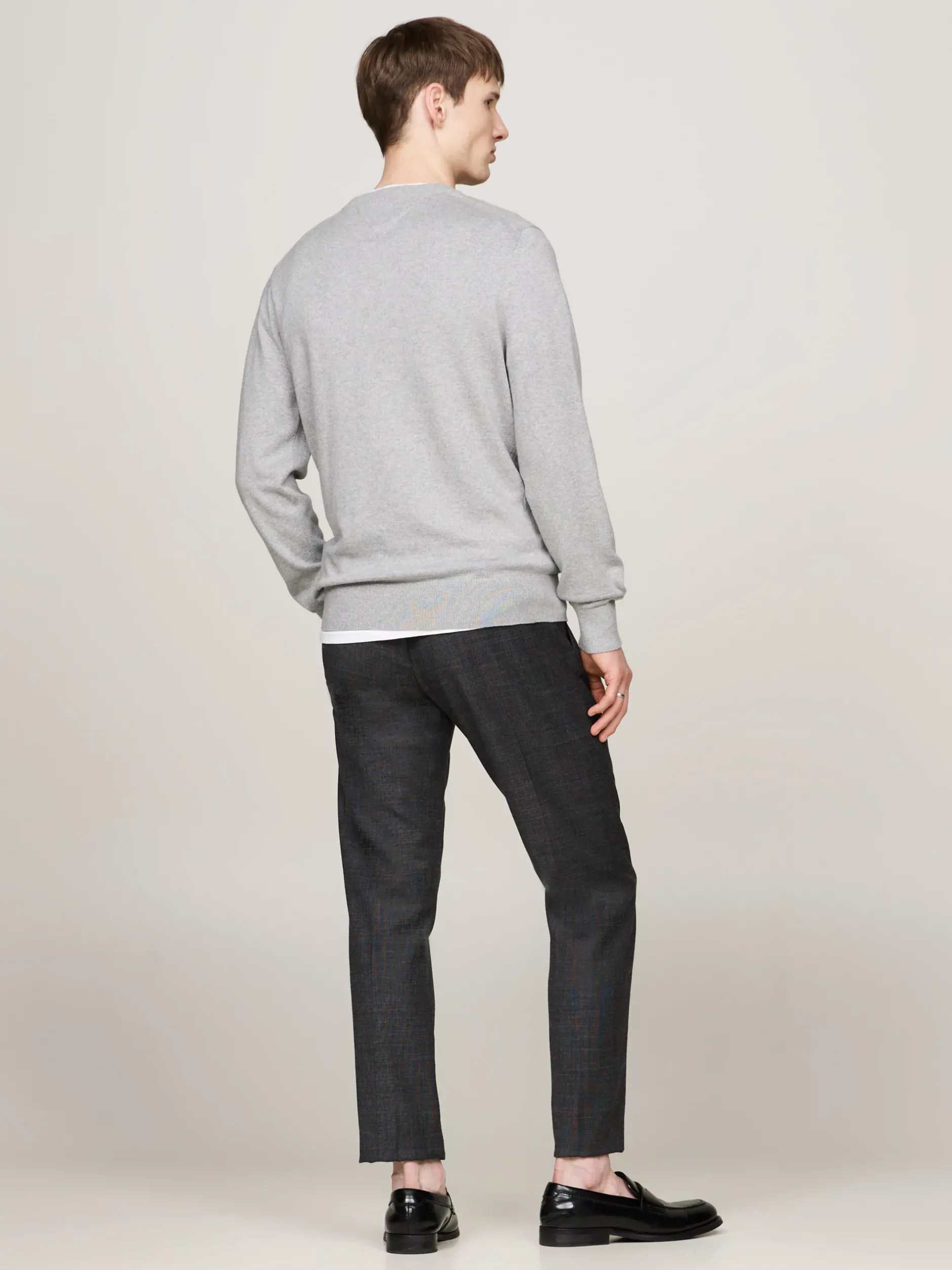 Swetry|Dzianina*Tommy Hilfiger Sweter Z Kaszmirem LIGHT GREY HEATHER