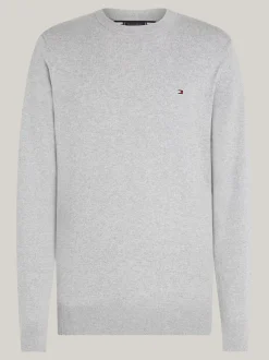 Swetry|Dzianina*Tommy Hilfiger Sweter Z Kaszmirem LIGHT GREY HEATHER