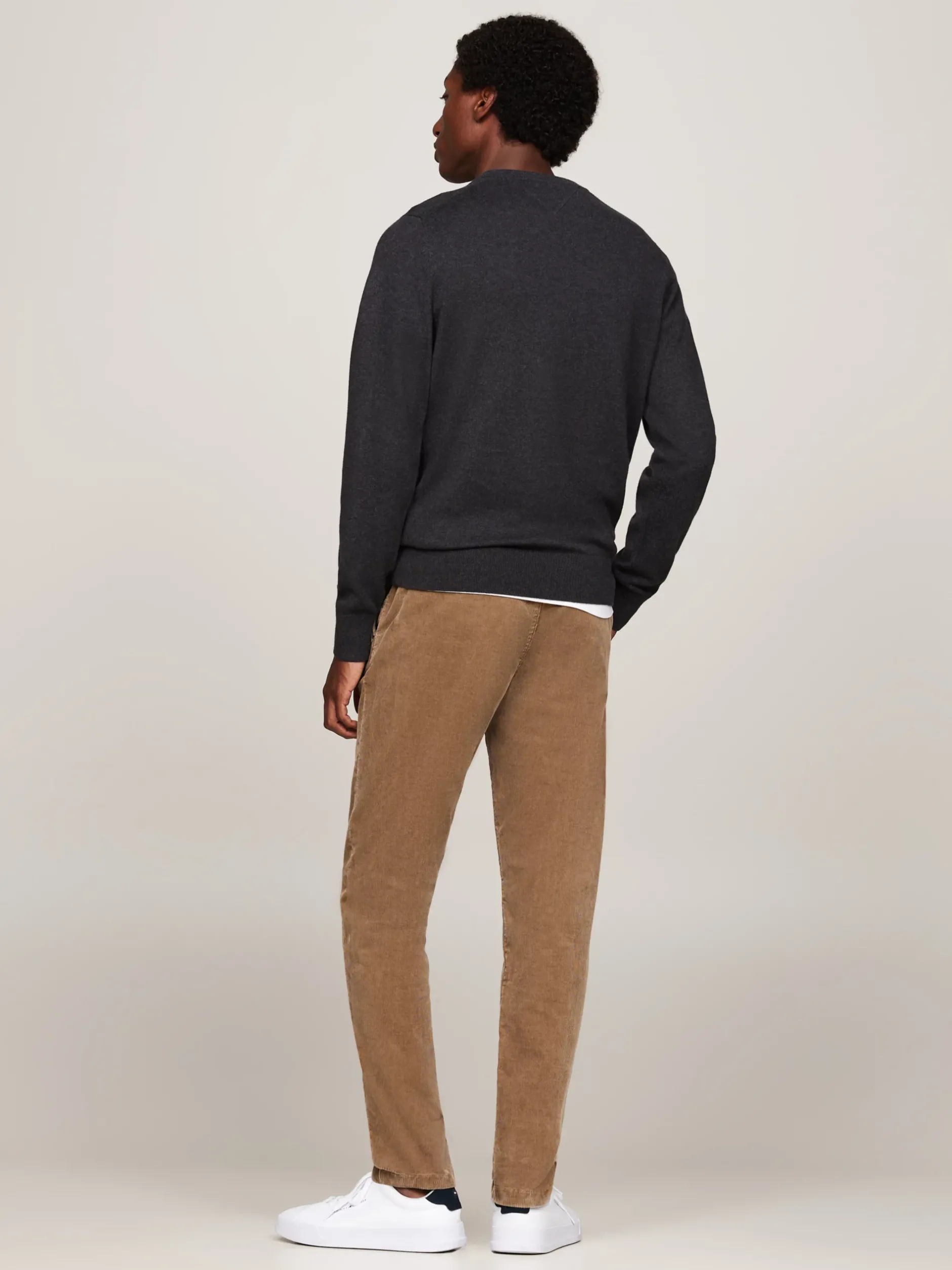 Swetry Z Okrągłym Dekoltem|Swetry*Tommy Hilfiger Sweter Z Kaszmirem DARK GREY HEATHER