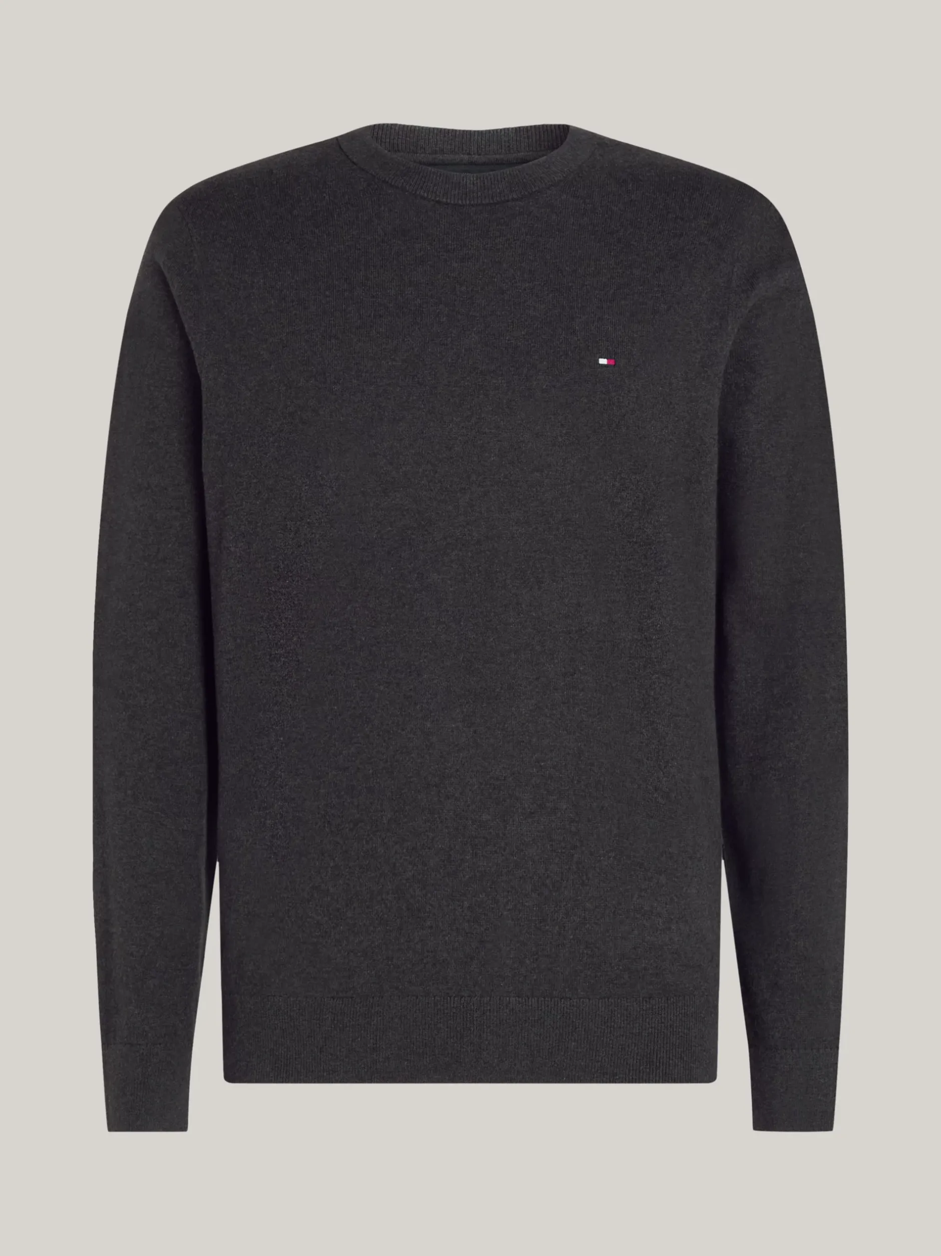 Swetry Z Okrągłym Dekoltem|Swetry*Tommy Hilfiger Sweter Z Kaszmirem DARK GREY HEATHER