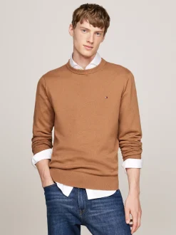 Swetry Z Okrągłym Dekoltem|Swetry*Tommy Hilfiger Sweter Z Kaszmirem SAFARI CANVAS