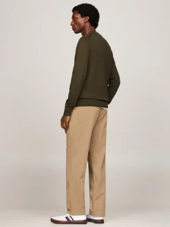 Swetry Z Okrągłym Dekoltem|Swetry*Tommy Hilfiger Sweter Z Kaszmirem ARMY GREEN