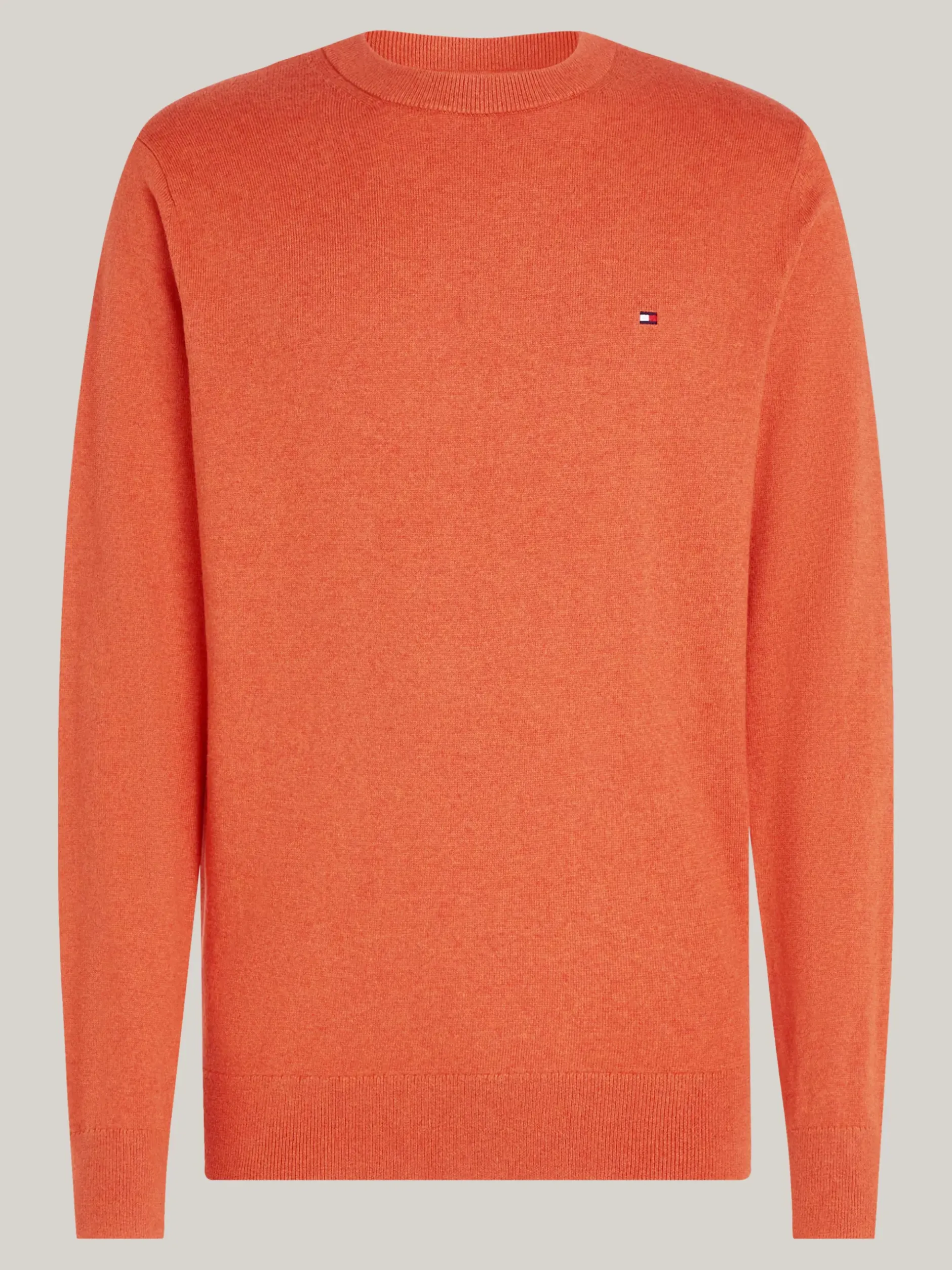 Swetry Z Okrągłym Dekoltem|Swetry*Tommy Hilfiger Sweter Z Kaszmirem ORANGE THUNDER HEATHER