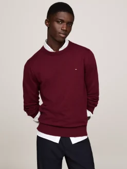 Swetry Z Okrągłym Dekoltem|Swetry*Tommy Hilfiger Sweter Z Kaszmirem DEEP ROUGE